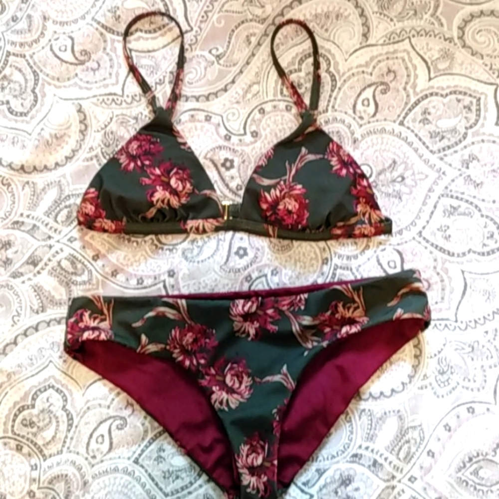 Gorgeous Green Burgundy Bikini